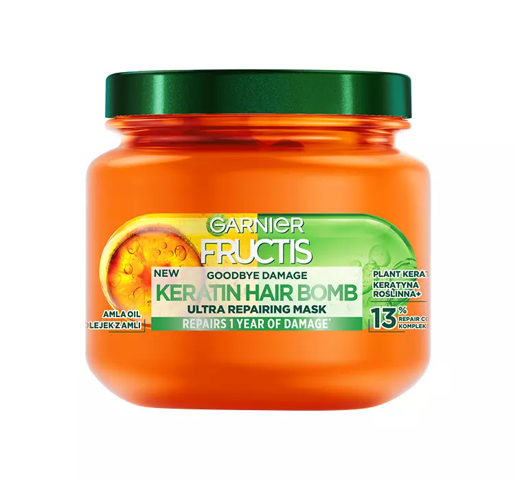GARNIER-FRUCTIS-GOODBYE-DAMAGE-AUFBAUENDE-HAARMASKE ماسک مو ترمیم کننده قوی گارنیه مدل Goodbye Damage - تصویر 1