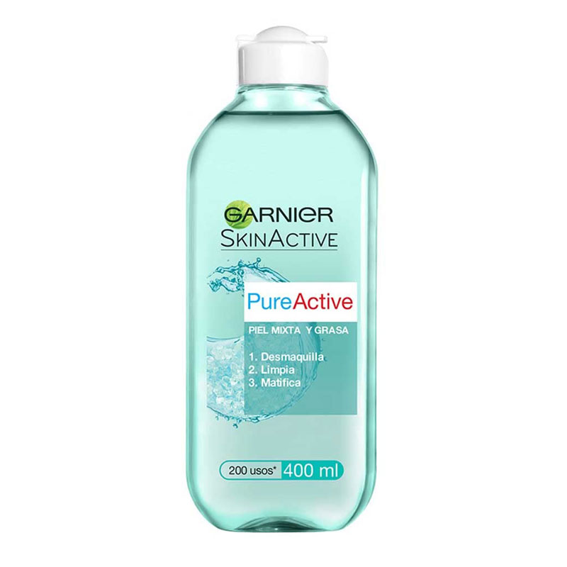 Garnier-Pure-Active-Micellar-Cleansing-Water میسلار واتر پوست چرب گارنیه مدل Pure Active - تصویر 1