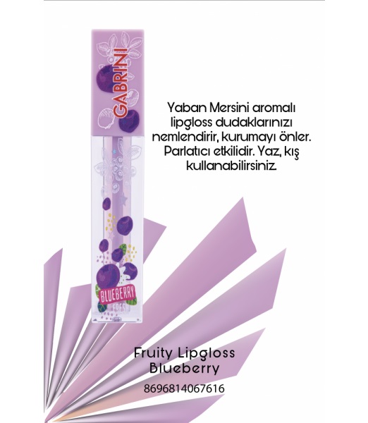 gabrini-fruity-lipgloss-blueberry برق لب میوه ای گابرینی با رایحه بلوبری - تصویر 1