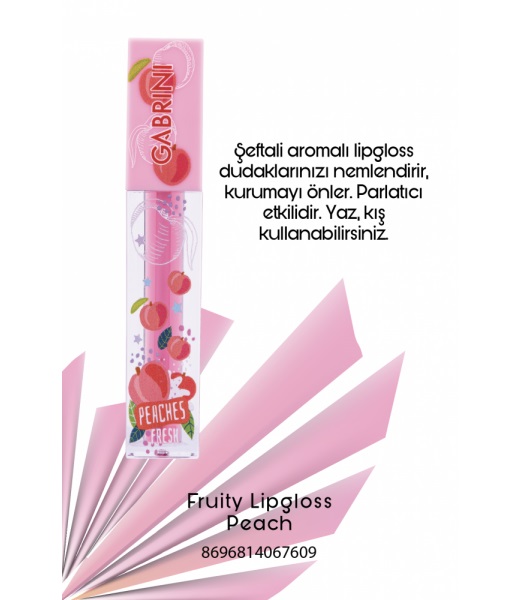 gabrini-fruity-lipgloss-peaches برق لب میوه ای گابرینی با رایحه هلو - تصویر 1