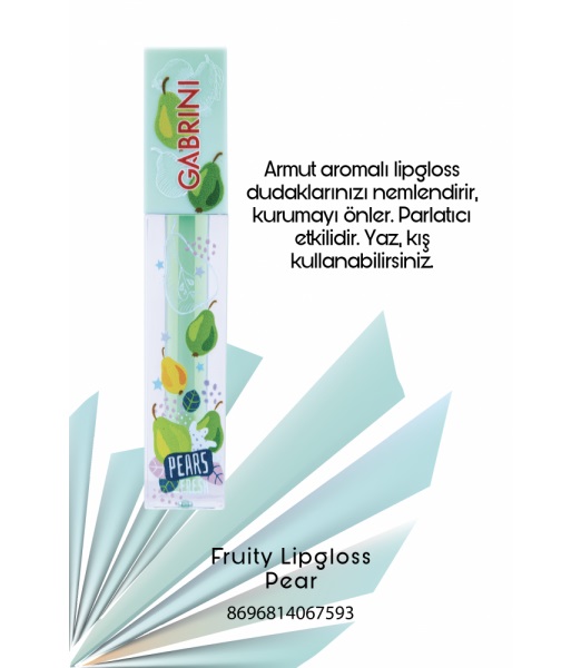 gabrini-fruity-lipgloss-pears برق لب میوه ای گابرینی با رایحه گلابی - تصویر 1