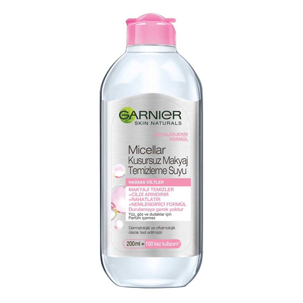 garnier-micellar-water-pink میسلار واتر پوست حساس گارنیه 200ml - تصویر 1