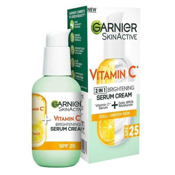 سرم کرم روشن کننده +مرطوب کننده ویتامین سی SPF25 گارنیه