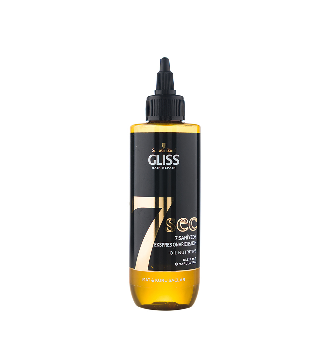 gliss-7-seconds-express-repair-oil-nutritive-200-ml سرم مو 7ثانیه ای ترمیم و بازسازی کننده عمیق مناسب موهای خشک و آسیب دیده گلیس - تصویر 1
