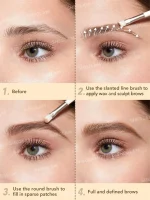 پالت سایه ابرو شیگلم رنگ 101 Dark Brown - تصویر 4