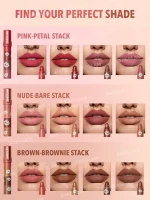 رژلب 4 تایی شیگلم رنگ NUDE-BARE STACK - تصویر 10