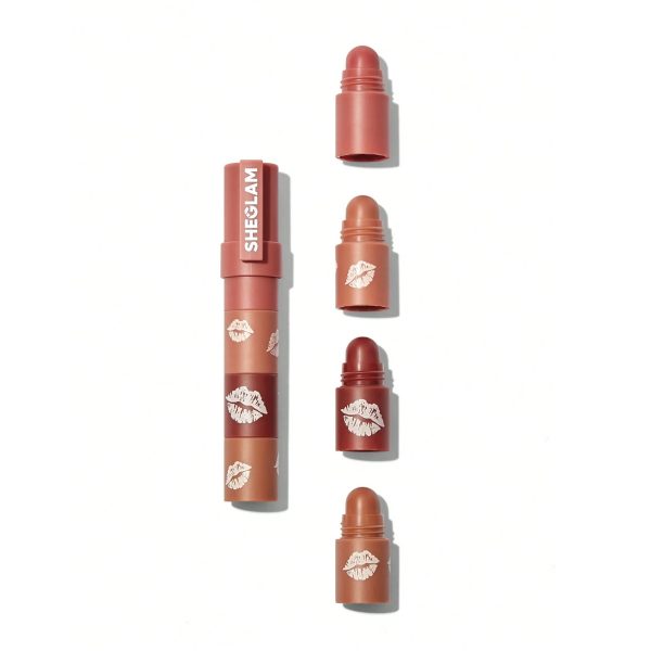 رژلب 4 تایی شیگلم رنگ NUDE-BARE STACK
