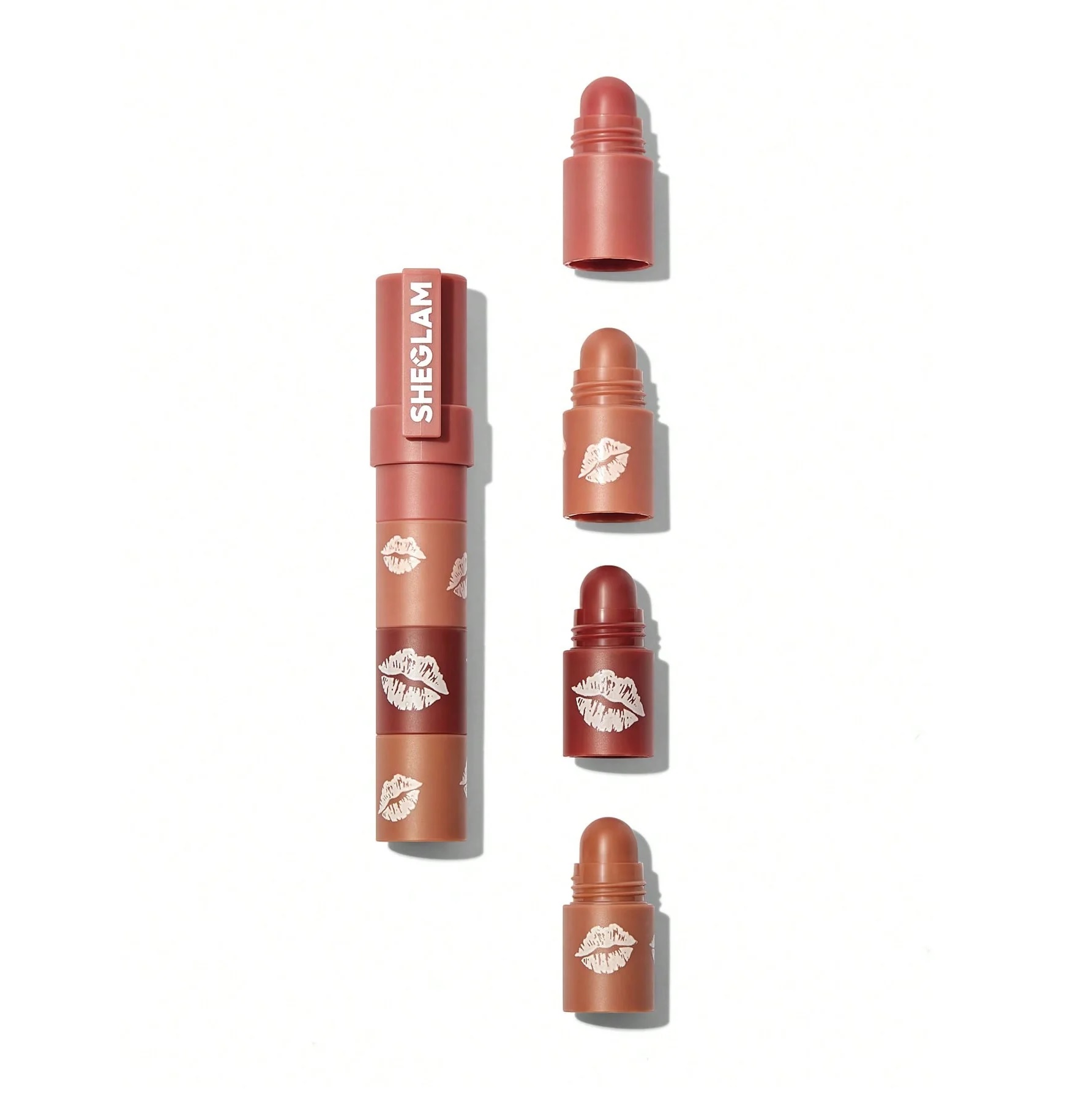 sheglam-MEGA-LIP-STACKS-NUDE-BARE-STACK رژلب 4 تایی شیگلم رنگ NUDE-BARE STACK - تصویر 1