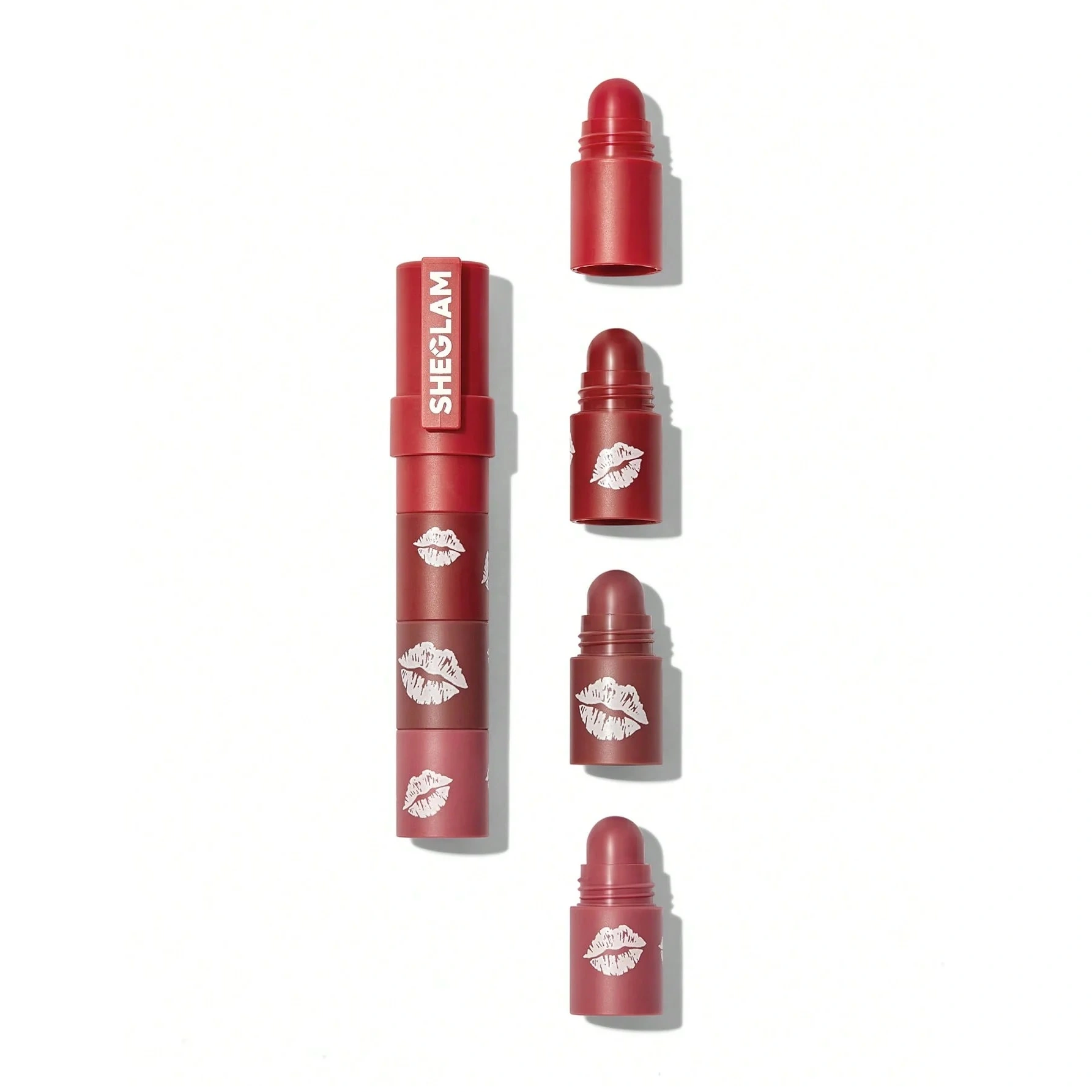 sheglam-MEGA-LIP-STACKS-PINK-PETAL-STACK-1 رژ لب 4 تایی شیگلم رنگ Pink Petal Stack - تصویر 1