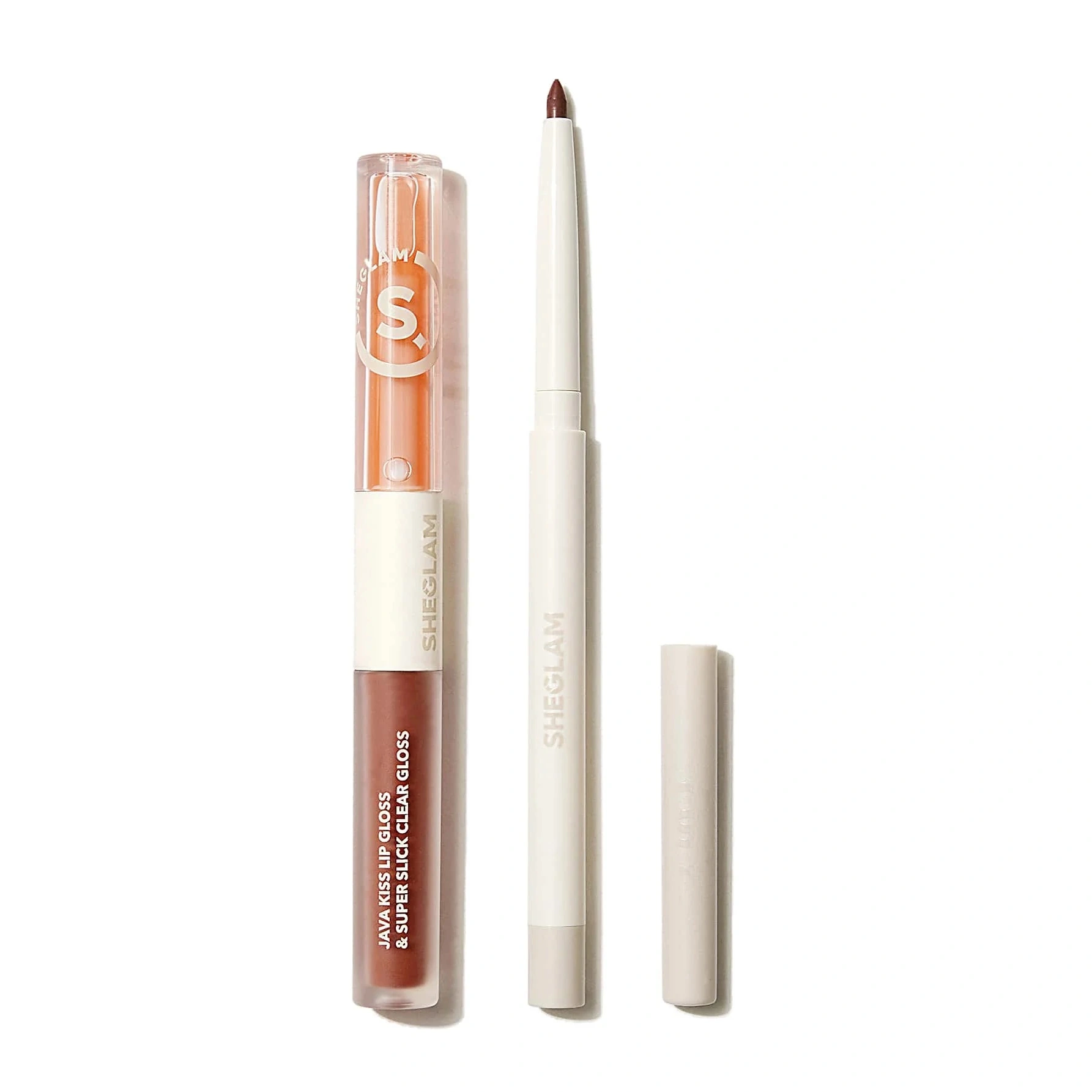 sheglam-SOFT-90S-GLAM-LIP-LINER-AND-LIP-DUO-SET-HAUTE-COCOA-LIP-SET-2 ست خط لب و رژ لب مایع دو سر شیگلم مدل SOFT 90’S Glam - تصویر 1