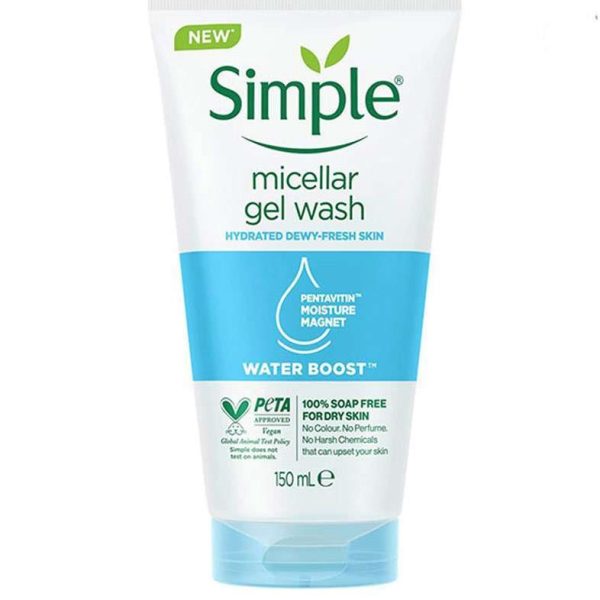 ژل میسلار شوینده صورت سیمپل مدل Water Boost