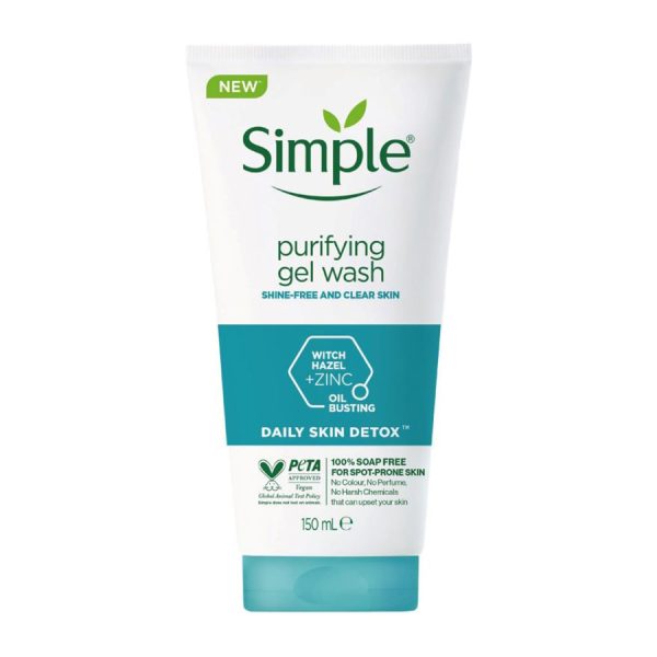 ژل شستشوی پوست چرب و مختلط صورت سیمپل مدل Purifying